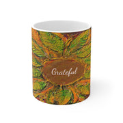 Mug with Brilliant Hues of Gold - "Grateful"