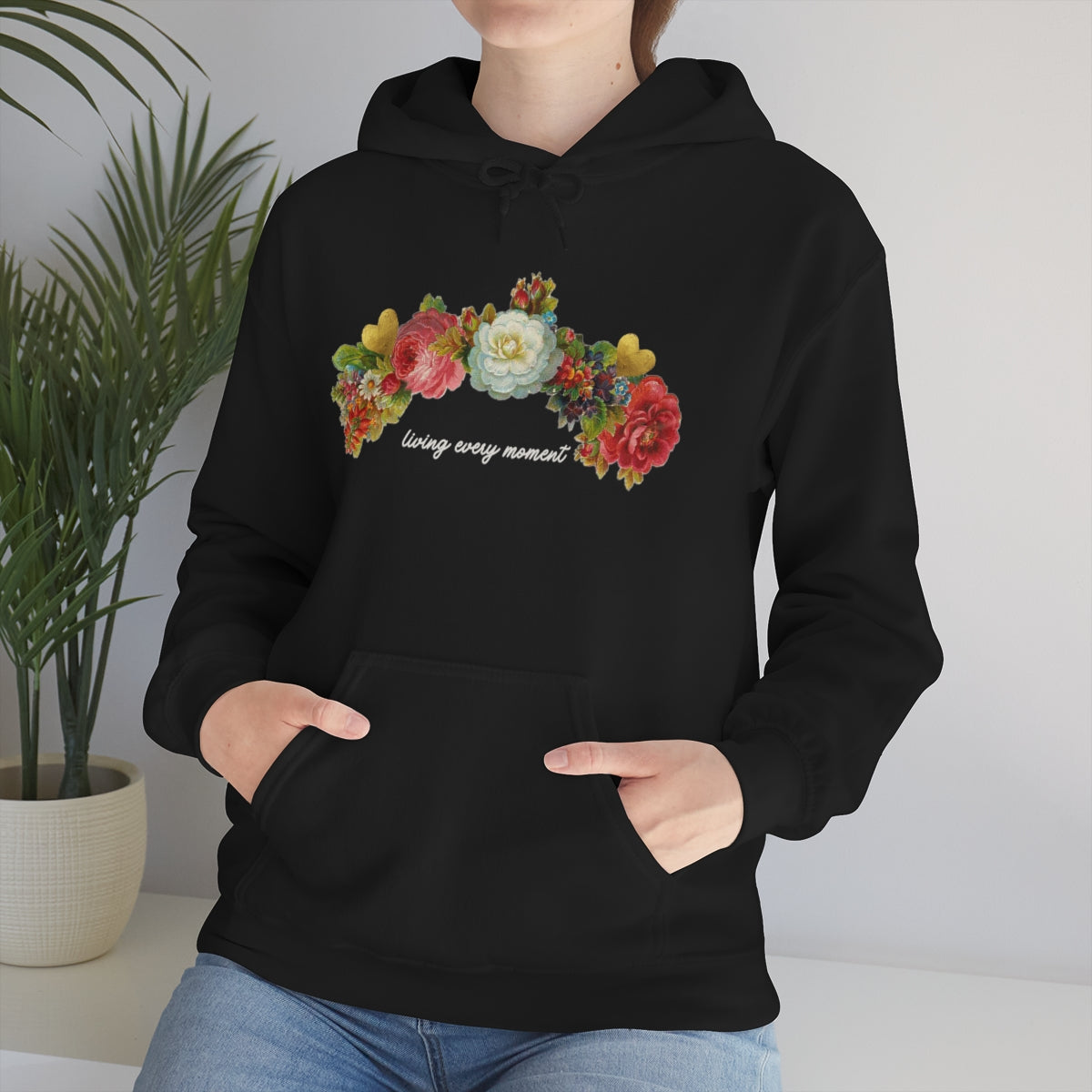 Motion Floral Graphic Hoodie